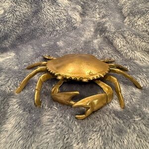 Brass 7” Crab Ashtray